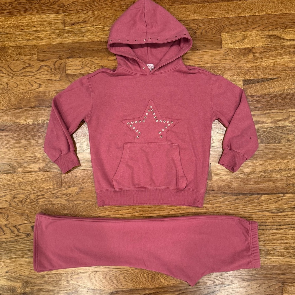 Paisley Lane Kids' Star Hoodie and Jogger Set - EC - Size 8